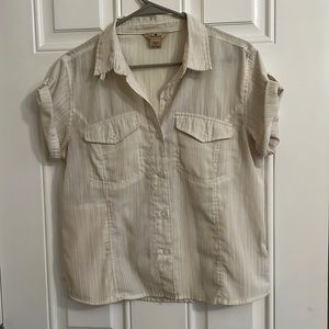 Woolrich womens medium short sleeve button up shirt